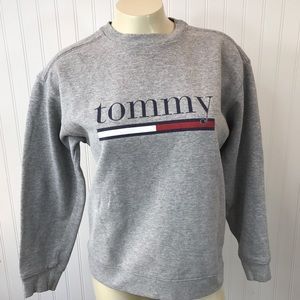 Vintage Tommy Hilfiger Crewneck Sweatshirt Gray XS